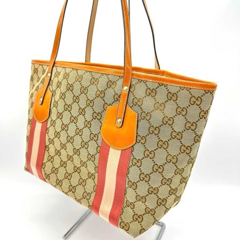 GUCCI Sherry Line GG Canvas Tote Bag Shoulder Bag - image 7