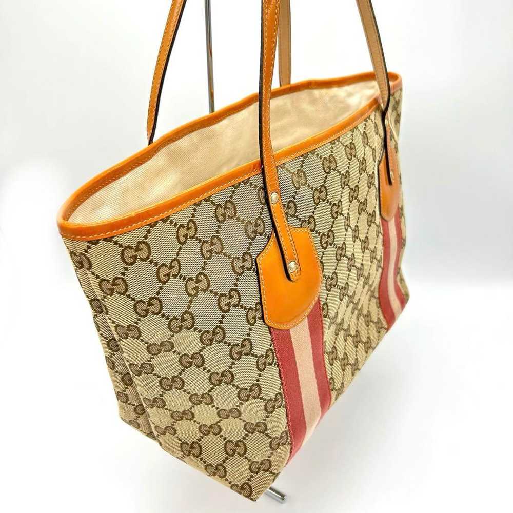 GUCCI Sherry Line GG Canvas Tote Bag Shoulder Bag - image 8