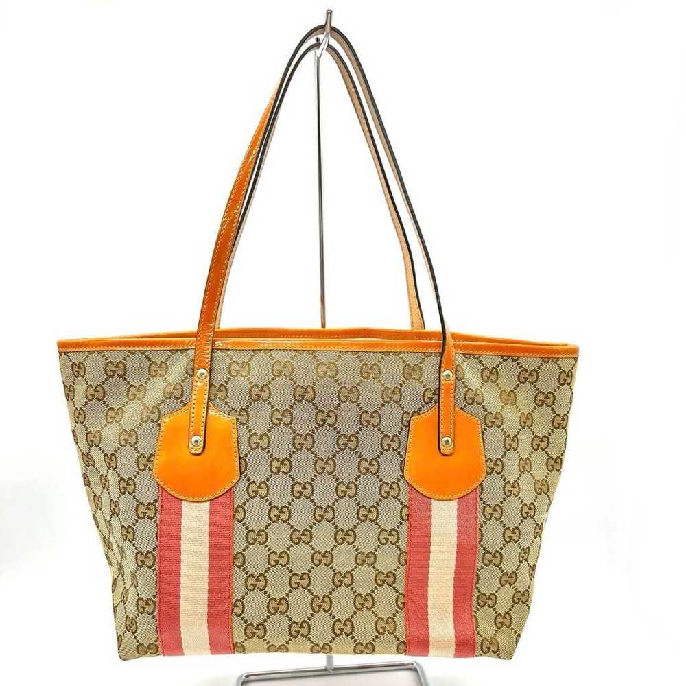 GUCCI Sherry Line GG Canvas Tote Bag Shoulder Bag - image 9