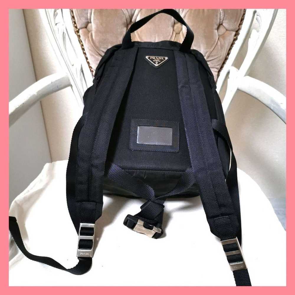 【Good quality】Authentic Prada backpack black nylo… - image 2