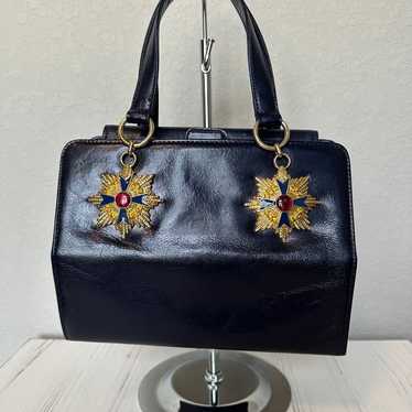 RARE Versace Medal Leather Handbag - image 1