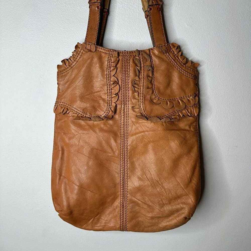 Vintage Lucky Brand Italian Lamb Leather Shoulder… - image 7