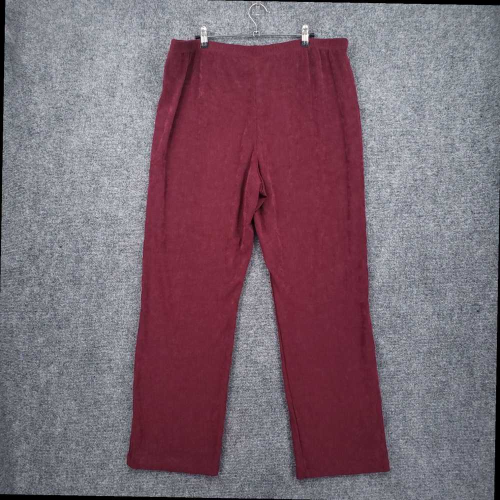 Vintage High Rise Elastic Waist Stretch Red Chico… - image 2