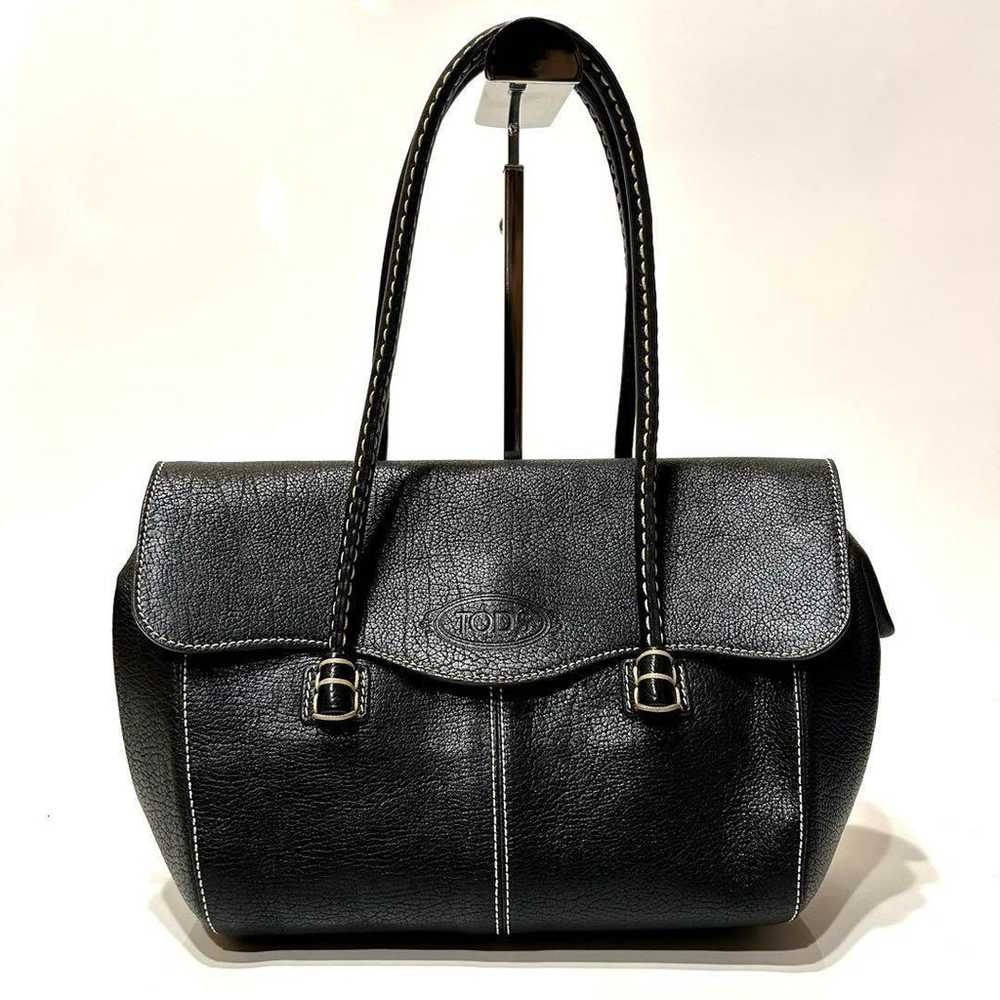 【Excellent Condition】TOD'S Handbag Corinche Wave … - image 2