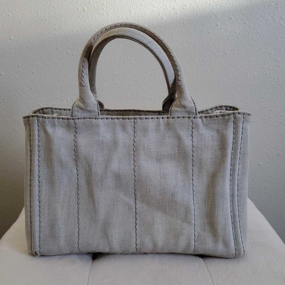 Authentic Prada Canapa Canvas Tote Bag - image 3