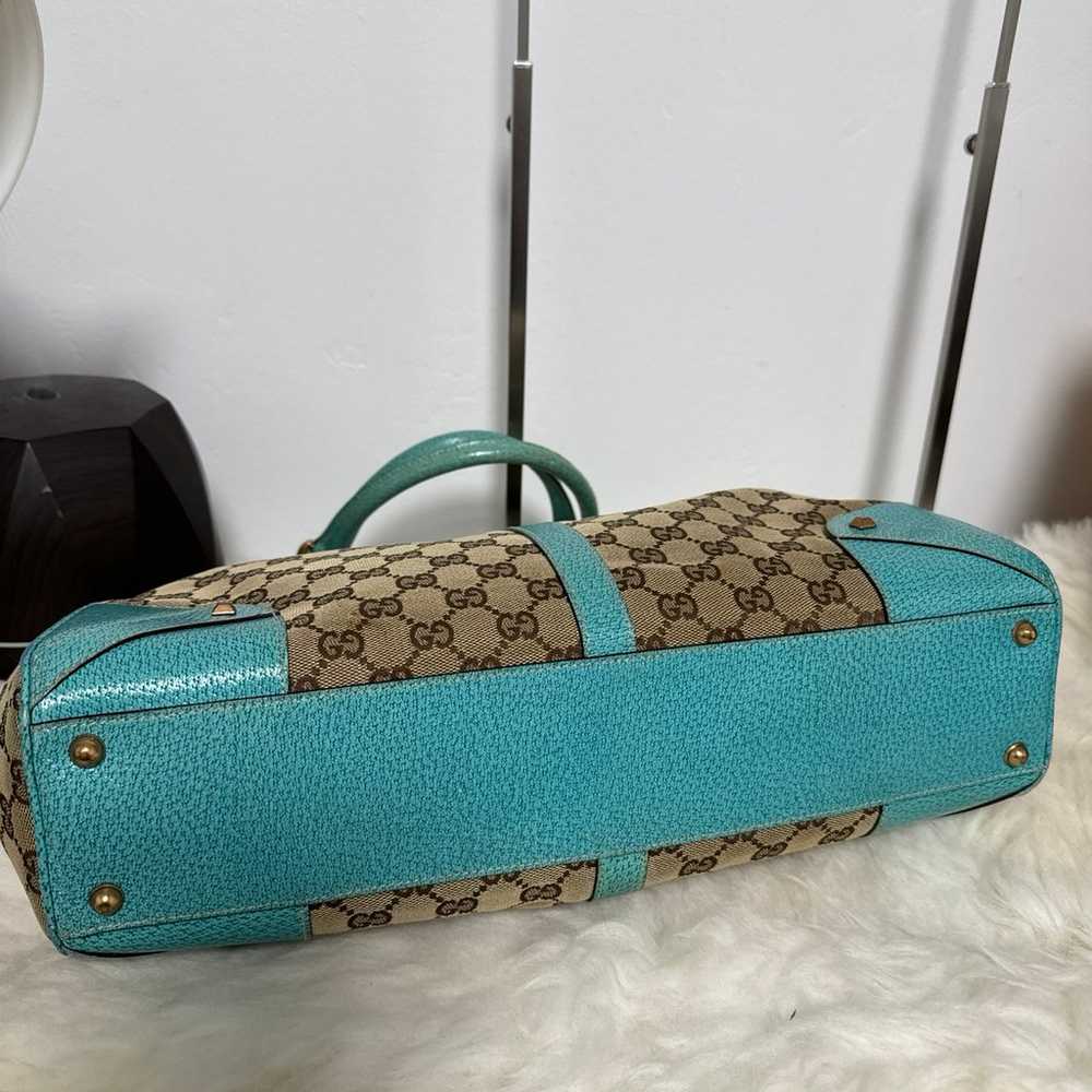 Gucci canvas with rolle leather handles size medi… - image 4