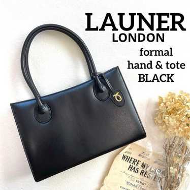 【Superb item】Rowner London tote bag, leather, bla… - image 1