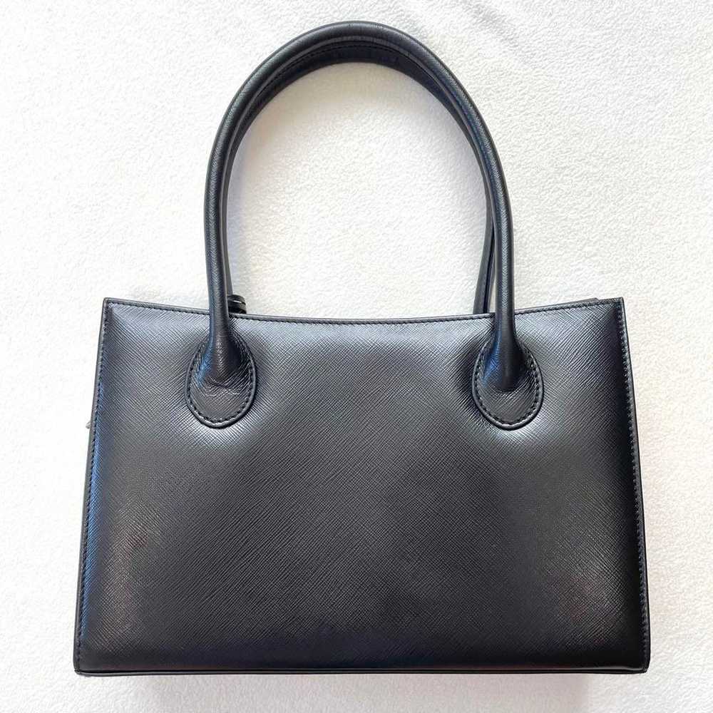 【Superb item】Rowner London tote bag, leather, bla… - image 4