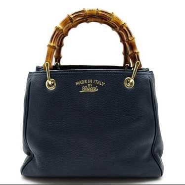 Gucci Bamboo Bag Shoulder Hand Old Black 2way