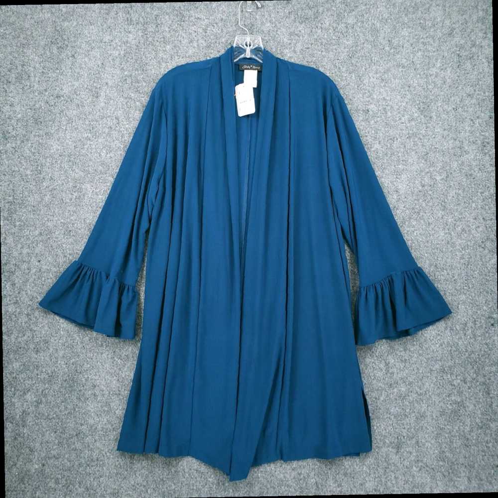 Bell Womens Plus Size 1X Beautiful Blue Duster Ca… - image 1