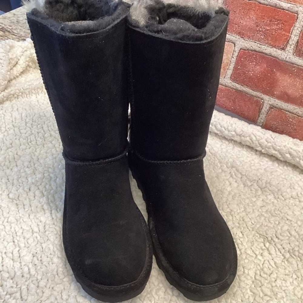 Bearpaw Eloise Black leather Winter Boots size  7 - image 2