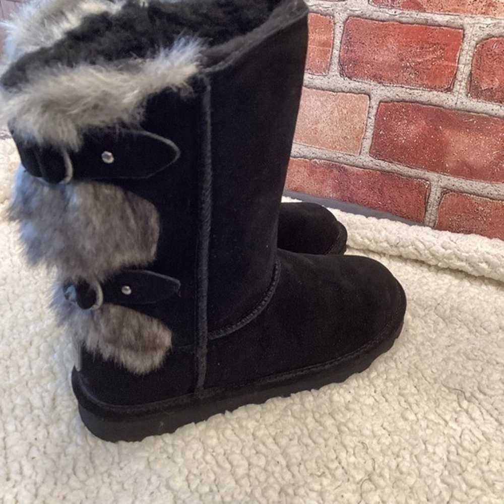 Bearpaw Eloise Black leather Winter Boots size  7 - image 3