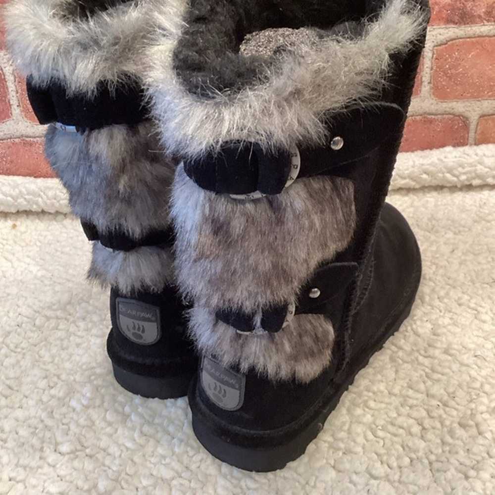 Bearpaw Eloise Black leather Winter Boots size  7 - image 4