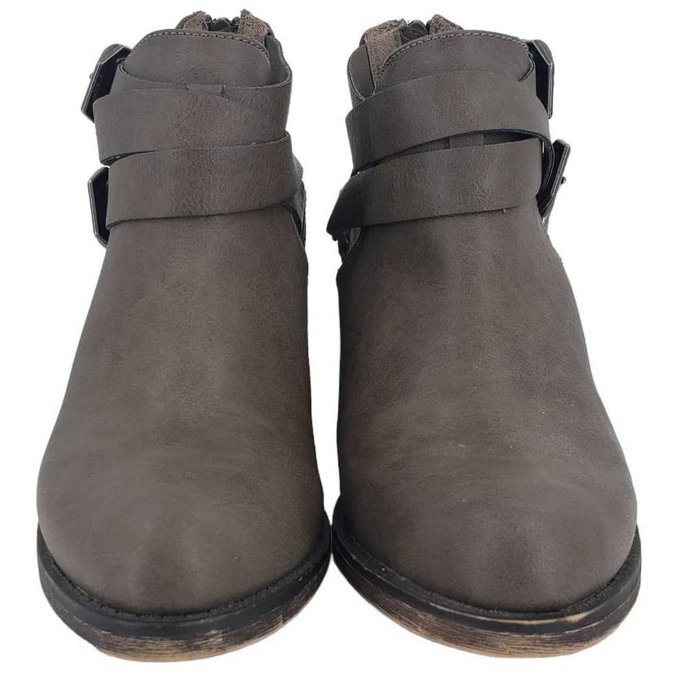 American Rag Gray Ankle Booties Buckle Zip Size 9 - image 10