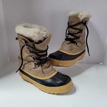 SOREL Wool Lined "Manitou" Womens Size 6 Boots Br… - image 1