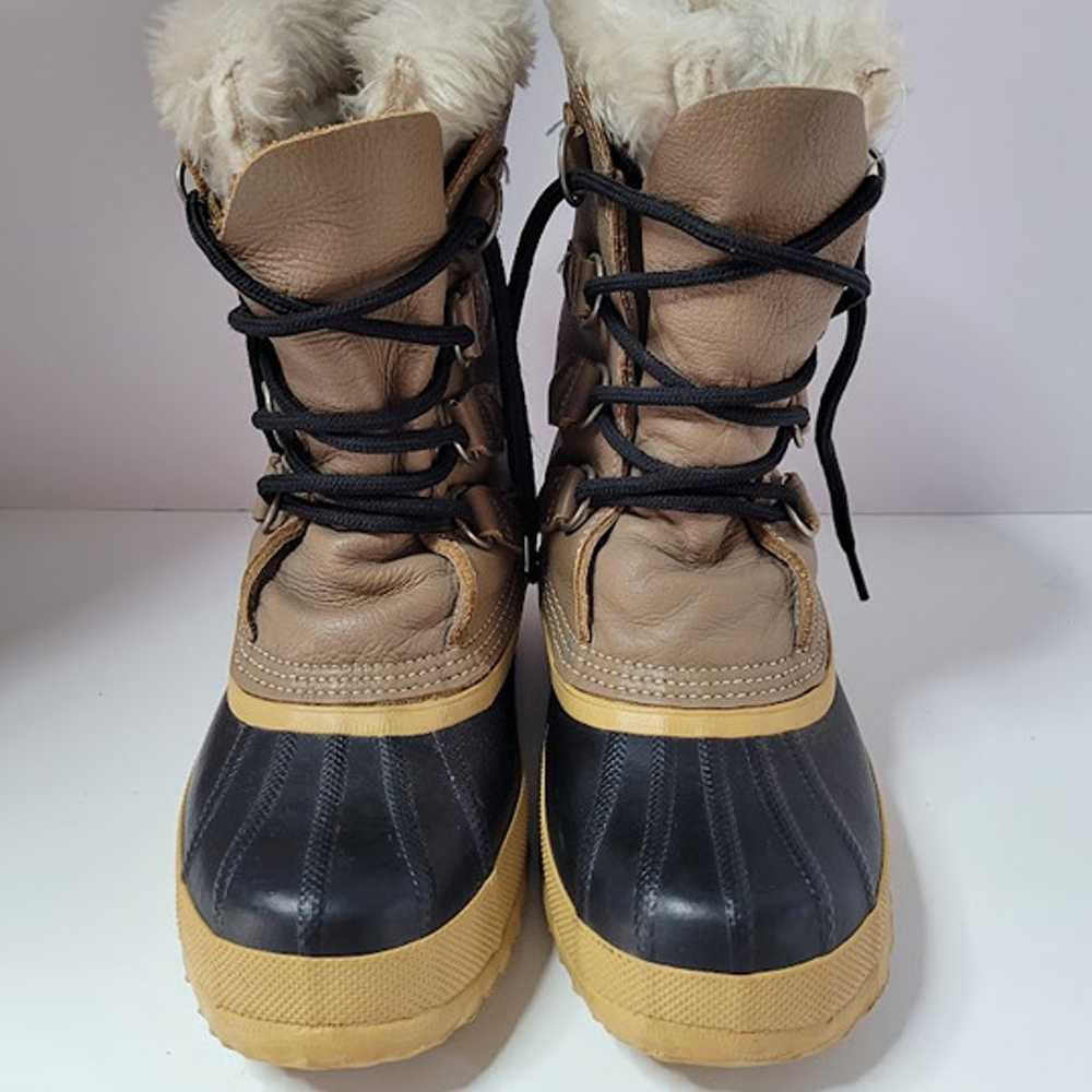 SOREL Wool Lined "Manitou" Womens Size 6 Boots Br… - image 3