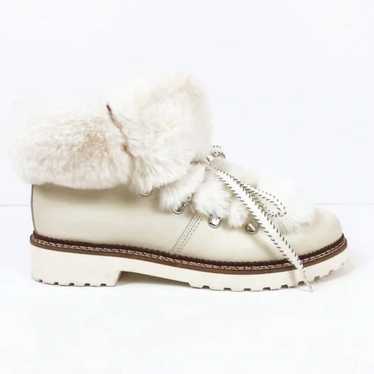 Franco Sarto Harlin White Leather Hiker Ankle Boo… - image 1