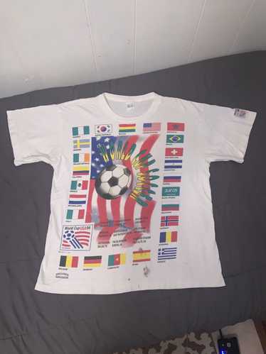 Vintage buy 1994 World Cup Suisse National Team Soccer T-Shirt Size Men's Large L