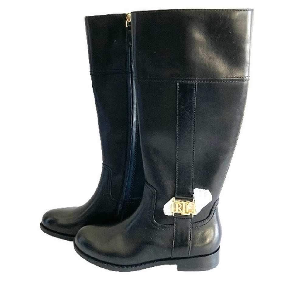 Ralph Lauren NEW Berdie black leather riding boot… - image 2