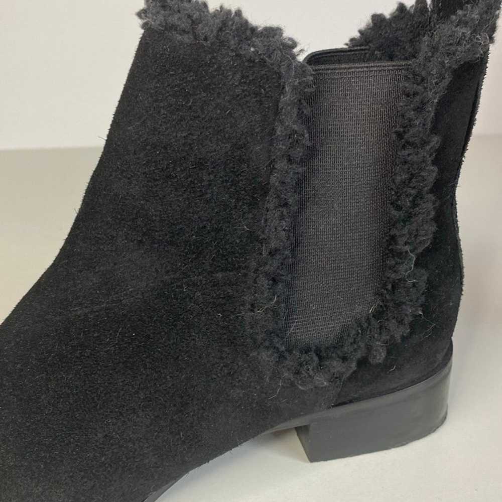 Talbots Black Suede Leather Fleece Lined Ankle Bo… - image 5