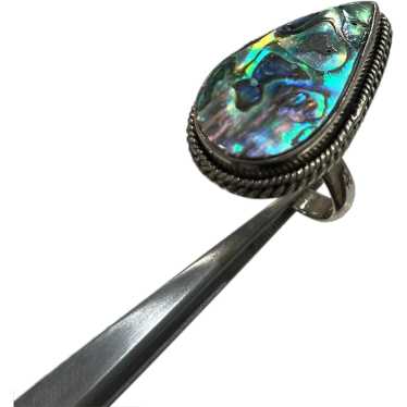 Vintage Abalone Sterling Silver Ring