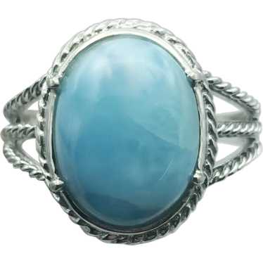 Sterling Silver Larimar Ring - image 1