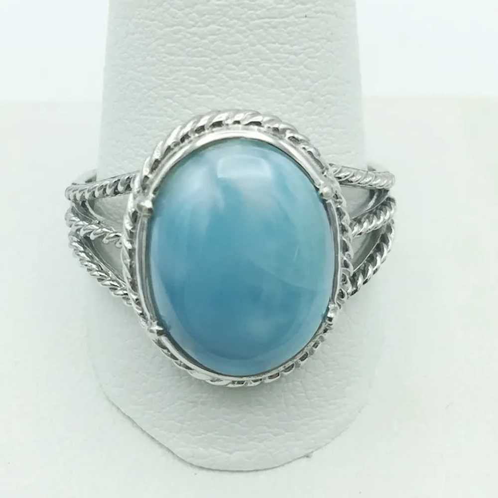 Sterling Silver Larimar Ring - image 2