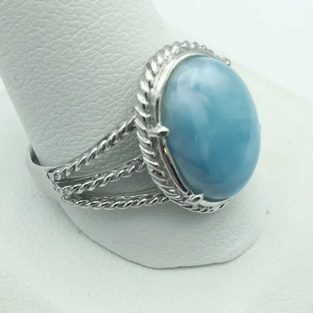 Sterling Silver Larimar Ring - image 3