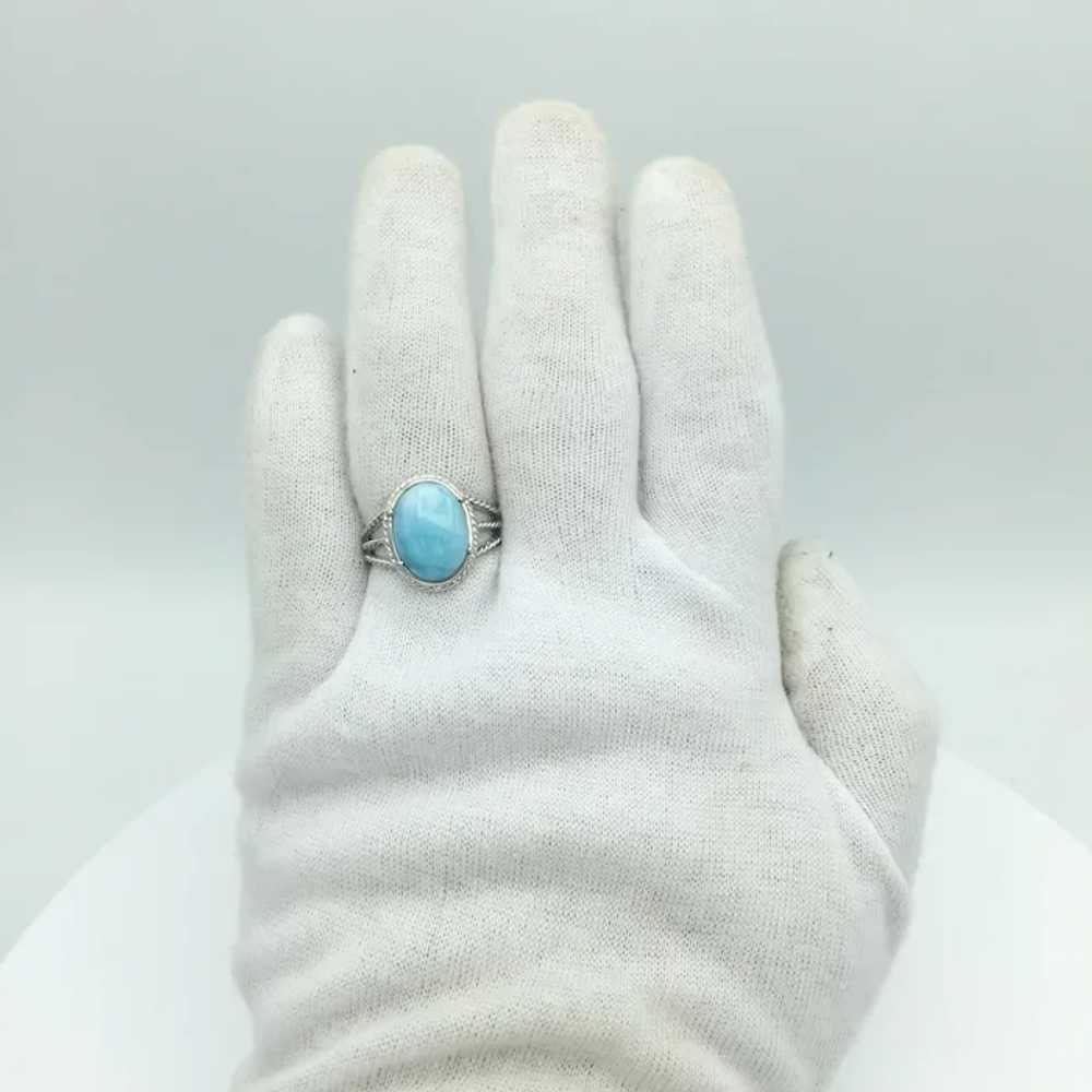 Sterling Silver Larimar Ring - image 6