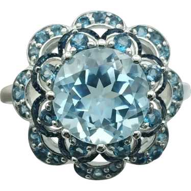 Sterling Silver Blue Topaz