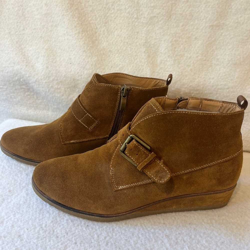 FRANCO SARTO BOOTS WOMENS SIZE 8.5 BROWN SUEDE WE… - image 4