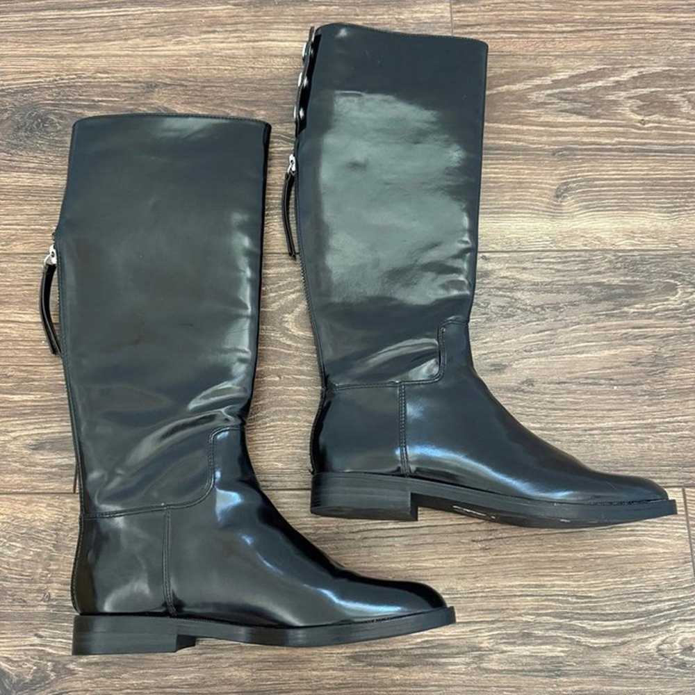 Zara Shiny Black Riding Boots - image 2