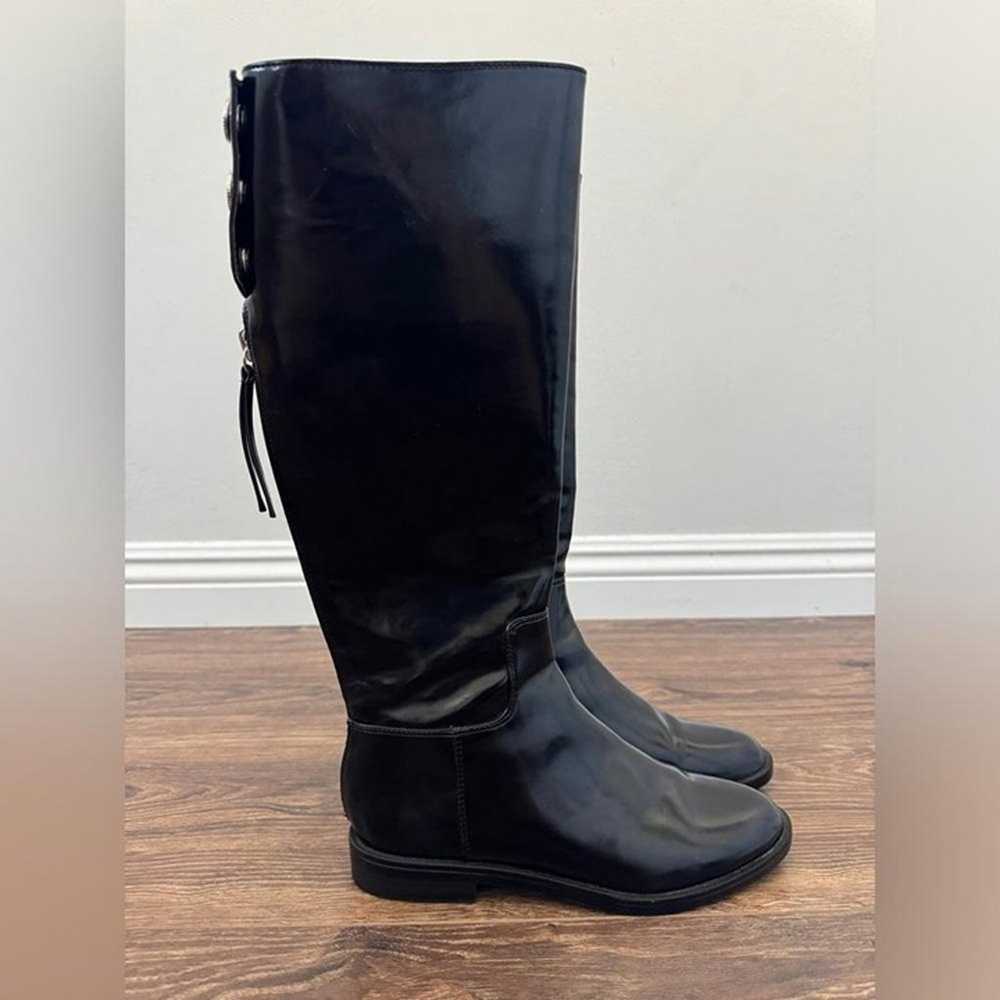 Zara Shiny Black Riding Boots - image 4