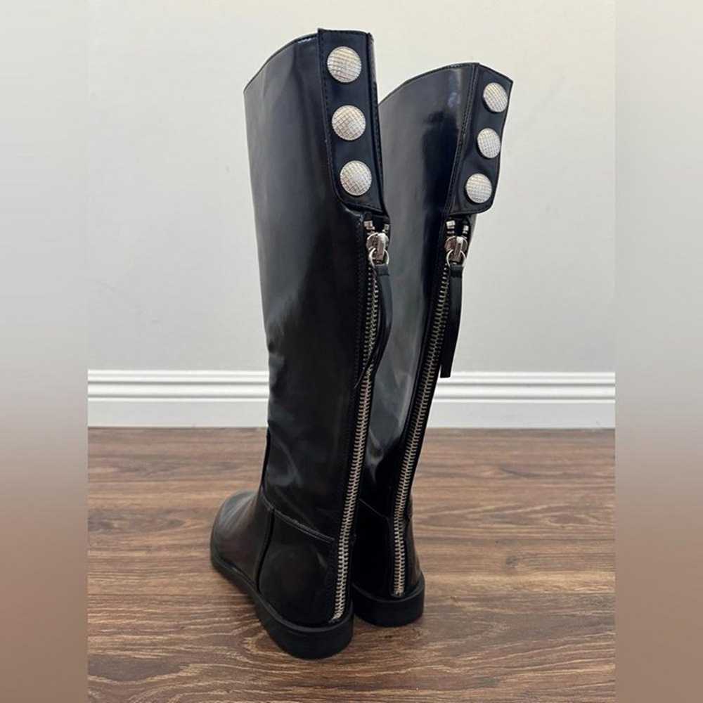 Zara Shiny Black Riding Boots - image 7