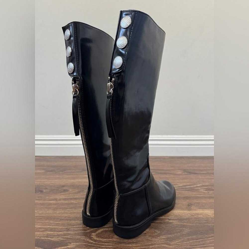 Zara Shiny Black Riding Boots - image 8