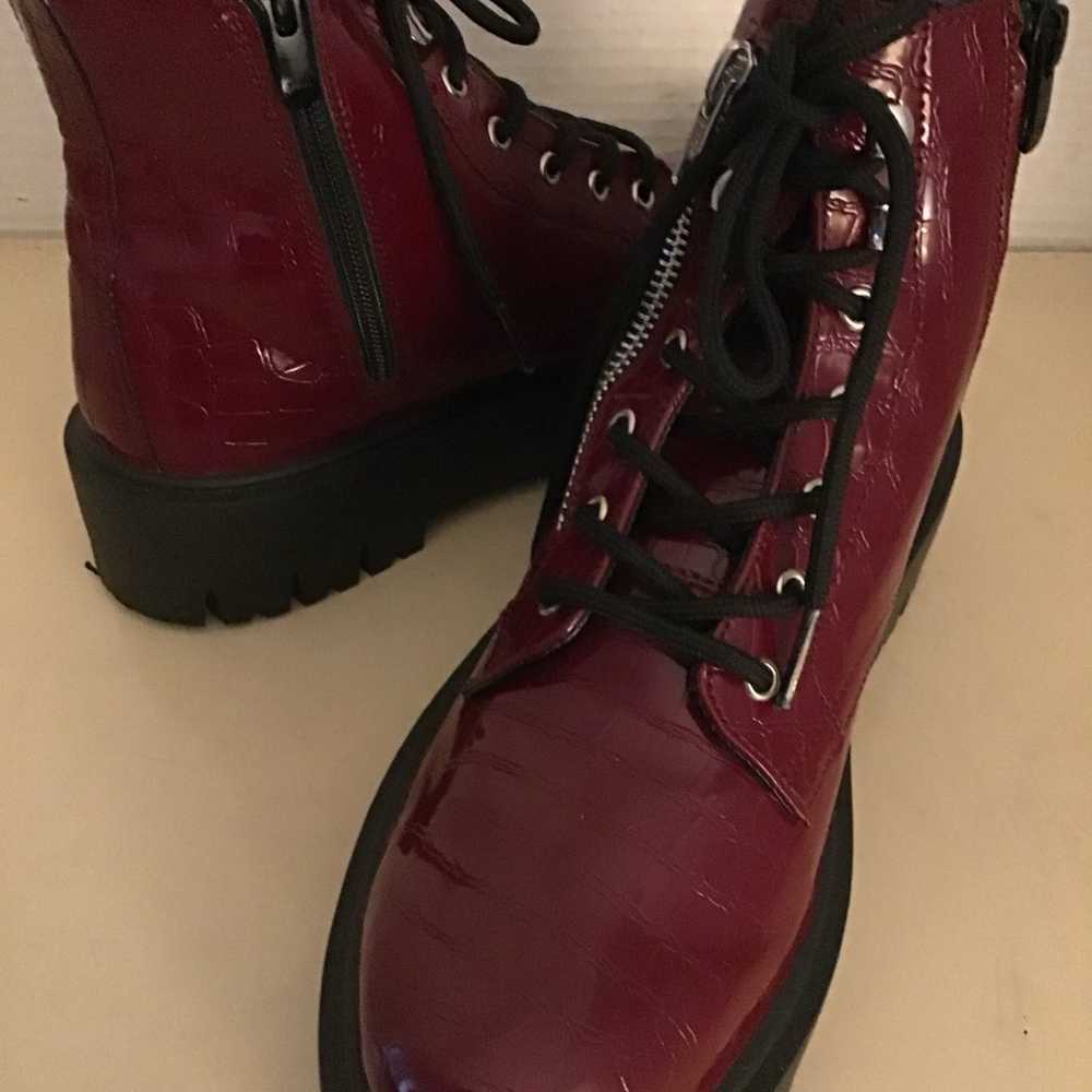 Steve Madden women platform burgundy vegan leathe… - image 11