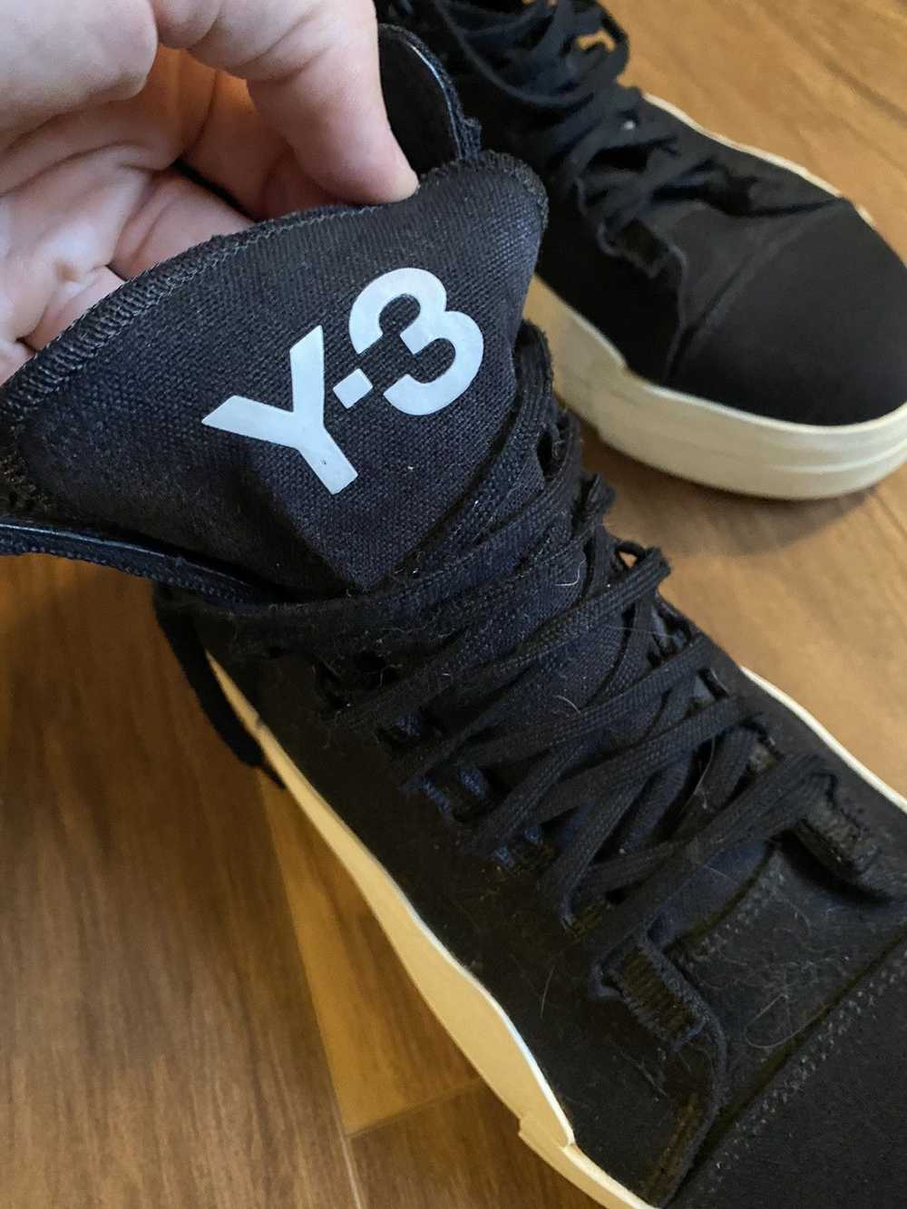 Y-3 Yohji Y-3 high top canvas sneaker - image 9