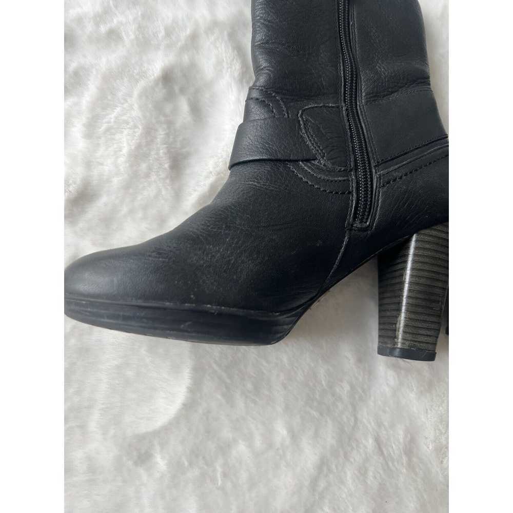 Clarks Lida Sayer Black Leather Ankle Buckle Boot… - image 6