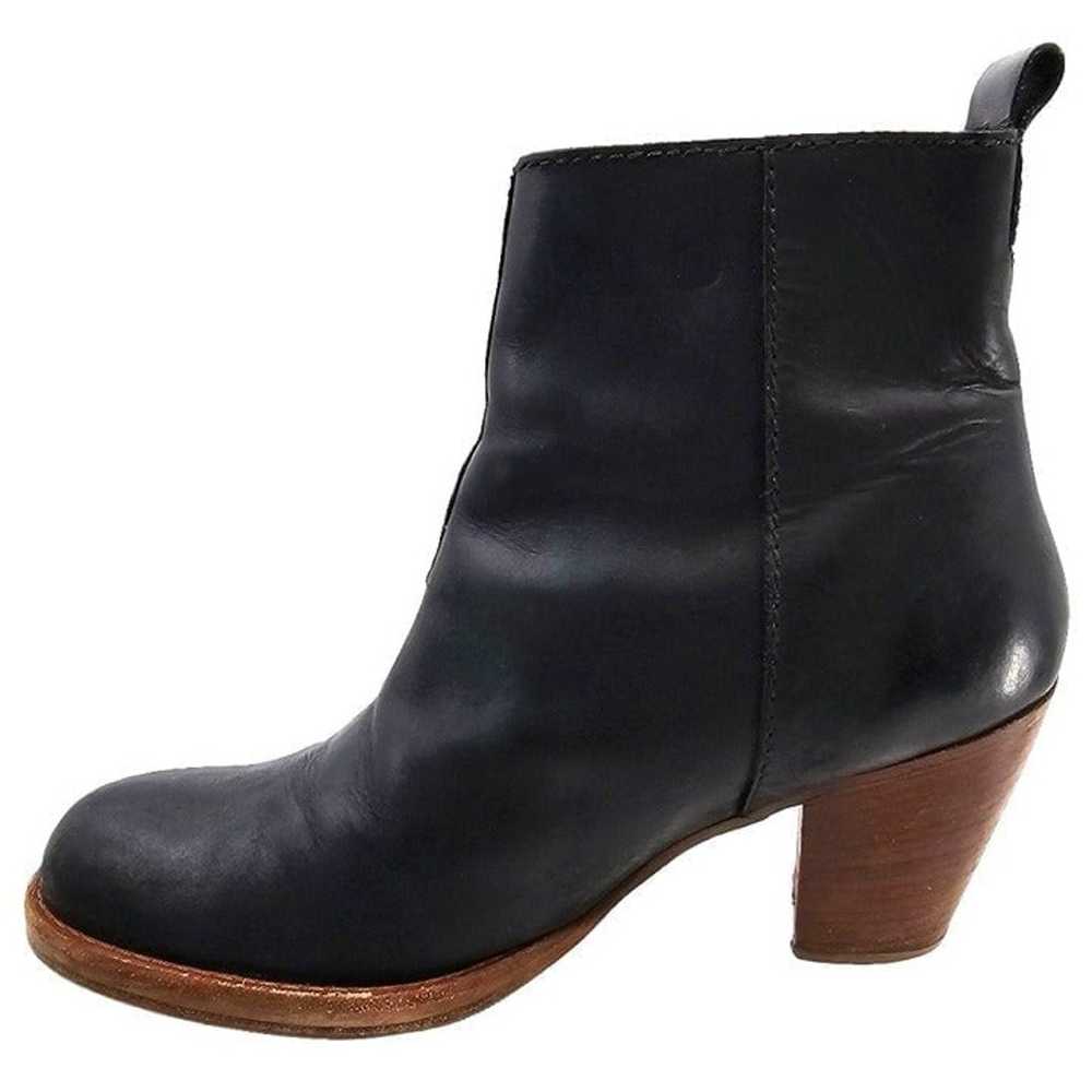 Acne Studios Womens 40 Black Leather Pistol Boots… - image 2