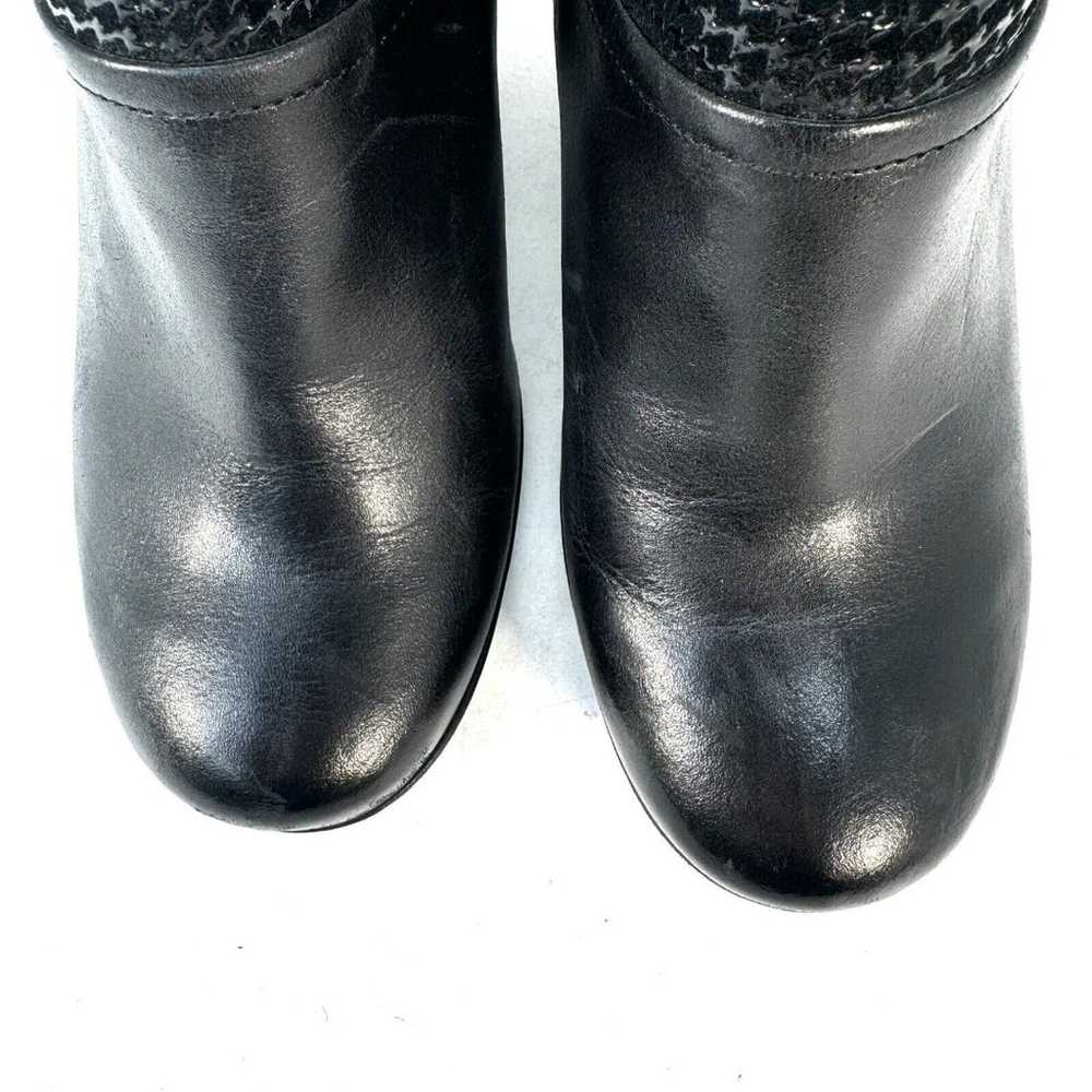 Dansko Miley Black Leather Booties Ankle Healed B… - image 3