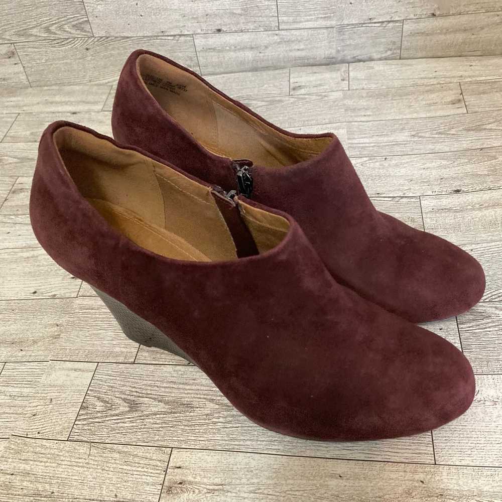 Clarks Artisan Ankle Booties 9M Burgundy Purity F… - image 12