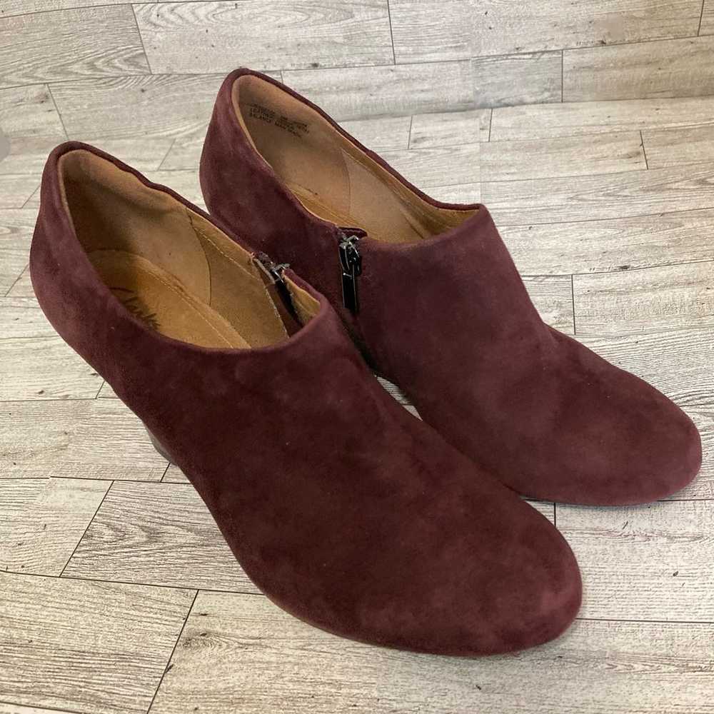 Clarks Artisan Ankle Booties 9M Burgundy Purity F… - image 6