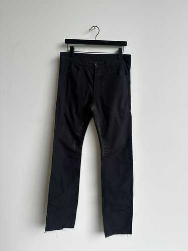 Rick Owens Black Leather Insert Panel Pants