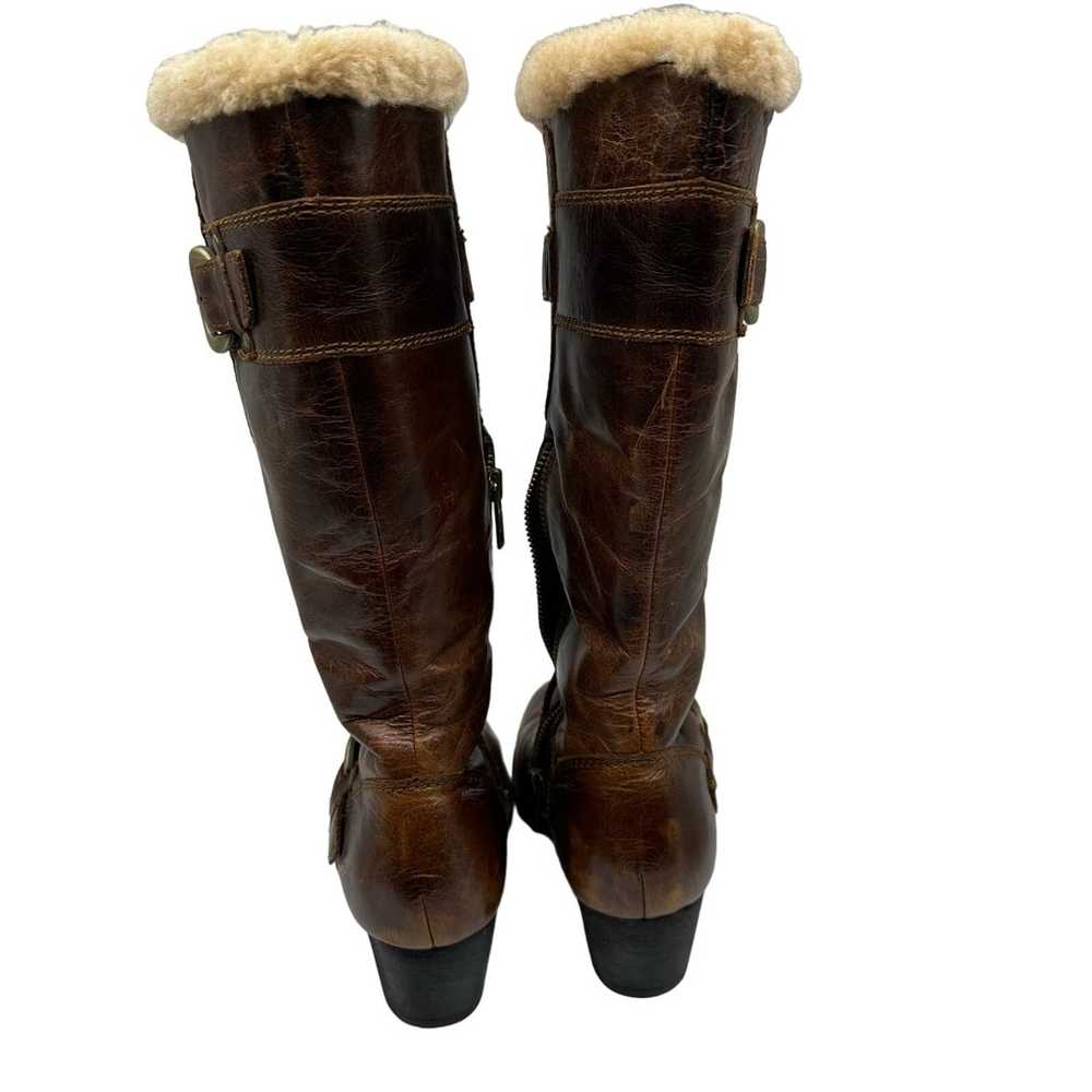 Born Womens Brown Leather Tall Knee Shearling Boo… - image 6