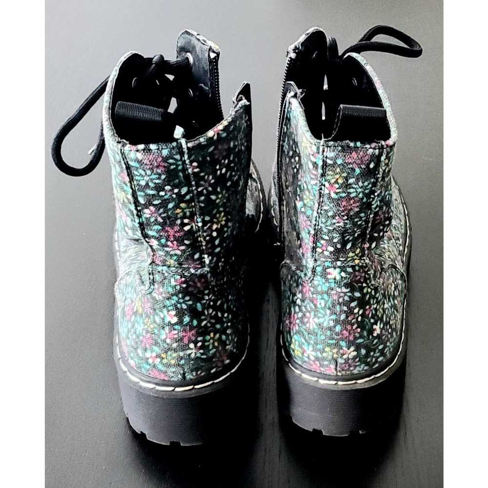 New Sincerely Jules Combat Boots Black Floral Har… - image 4