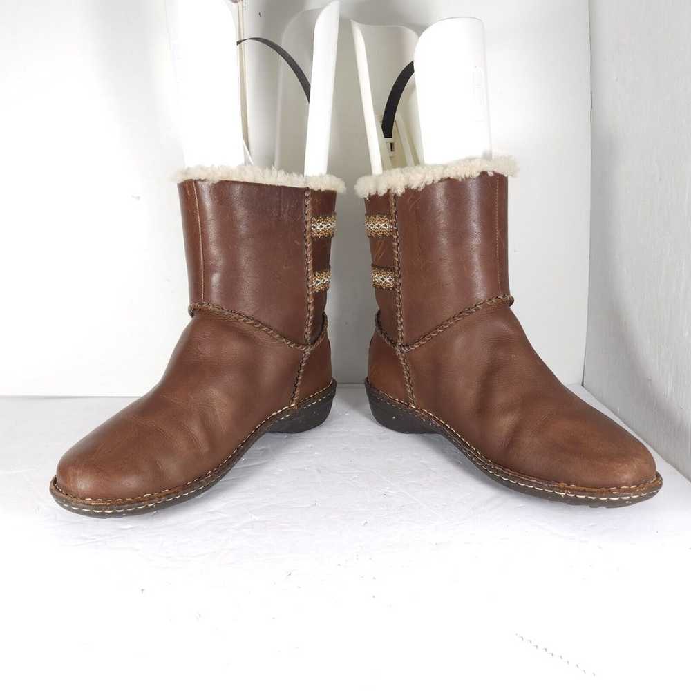 UGG Women's Lillie US10 Brown Leather Sheepskin L… - image 5