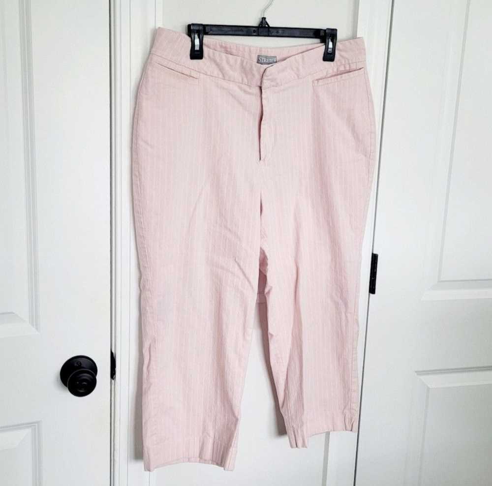 Lee Riders Pinstripe Stretch Capris Sz XL - image 2