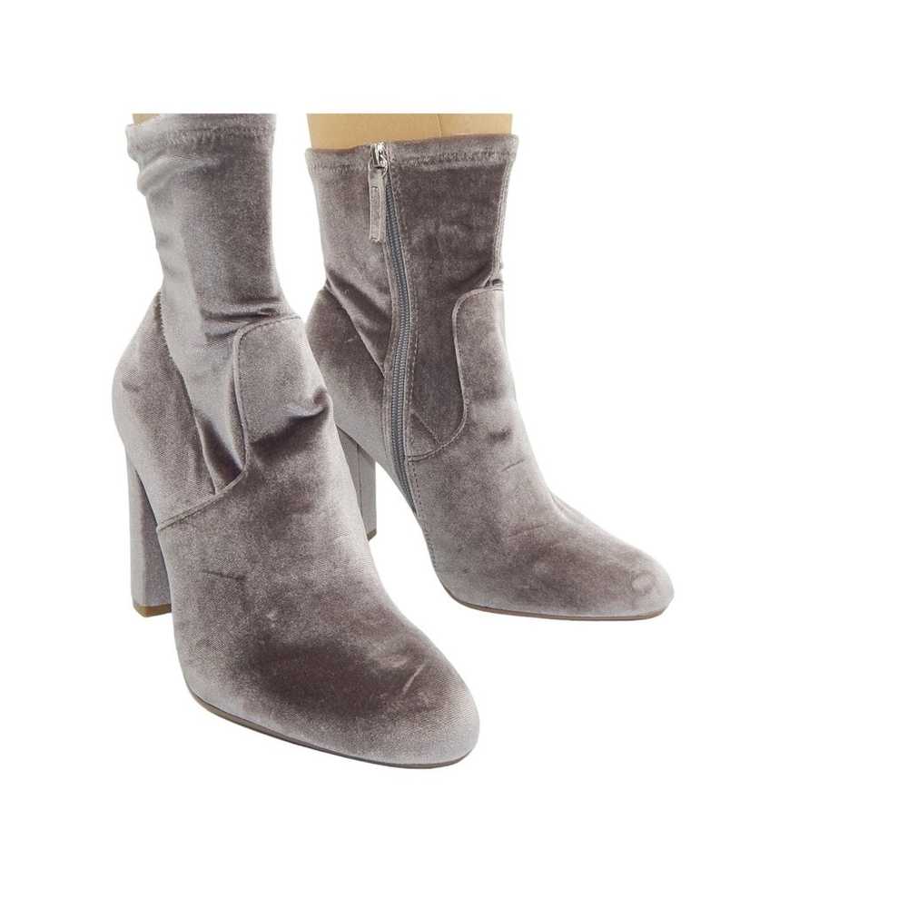 Steven Madden Gray Velvet Women Boots Size 9.5 Ed… - image 1