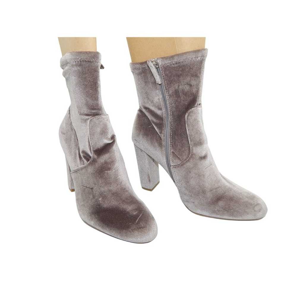 Steven Madden Gray Velvet Women Boots Size 9.5 Ed… - image 5