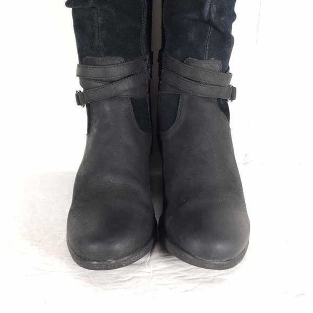 UGG Women's Leslie US7 Black Leather Suede Tall S… - image 4